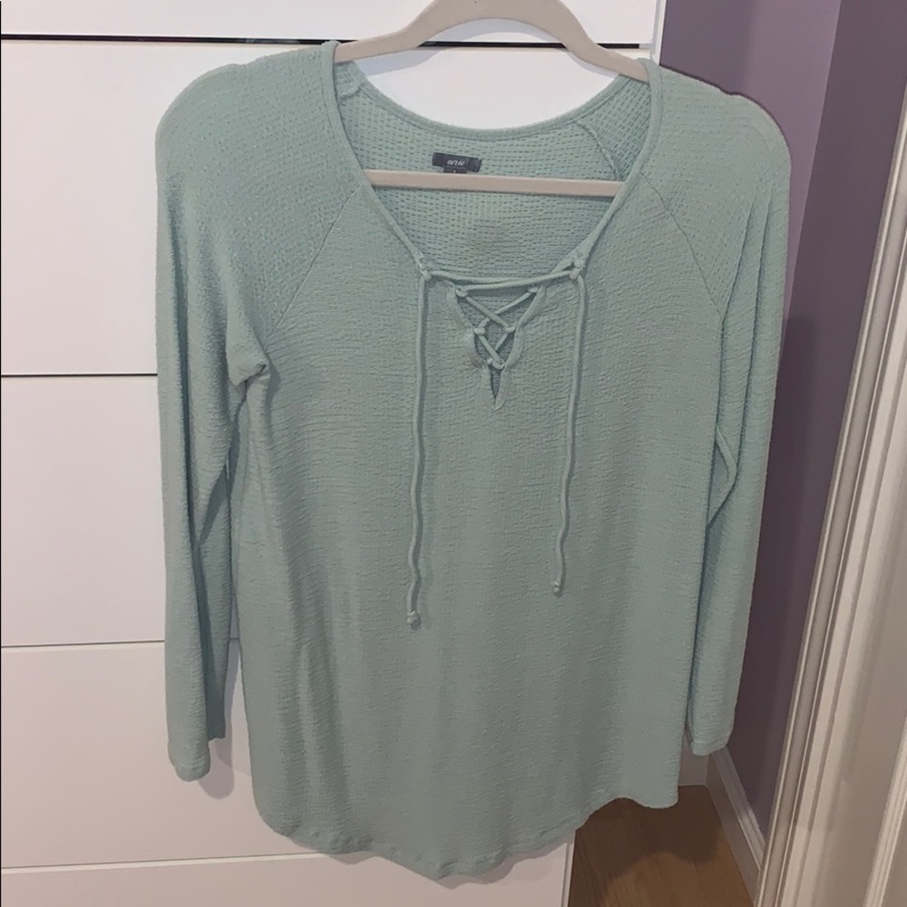 Aerie Over Sized Waffle Knit Shirt